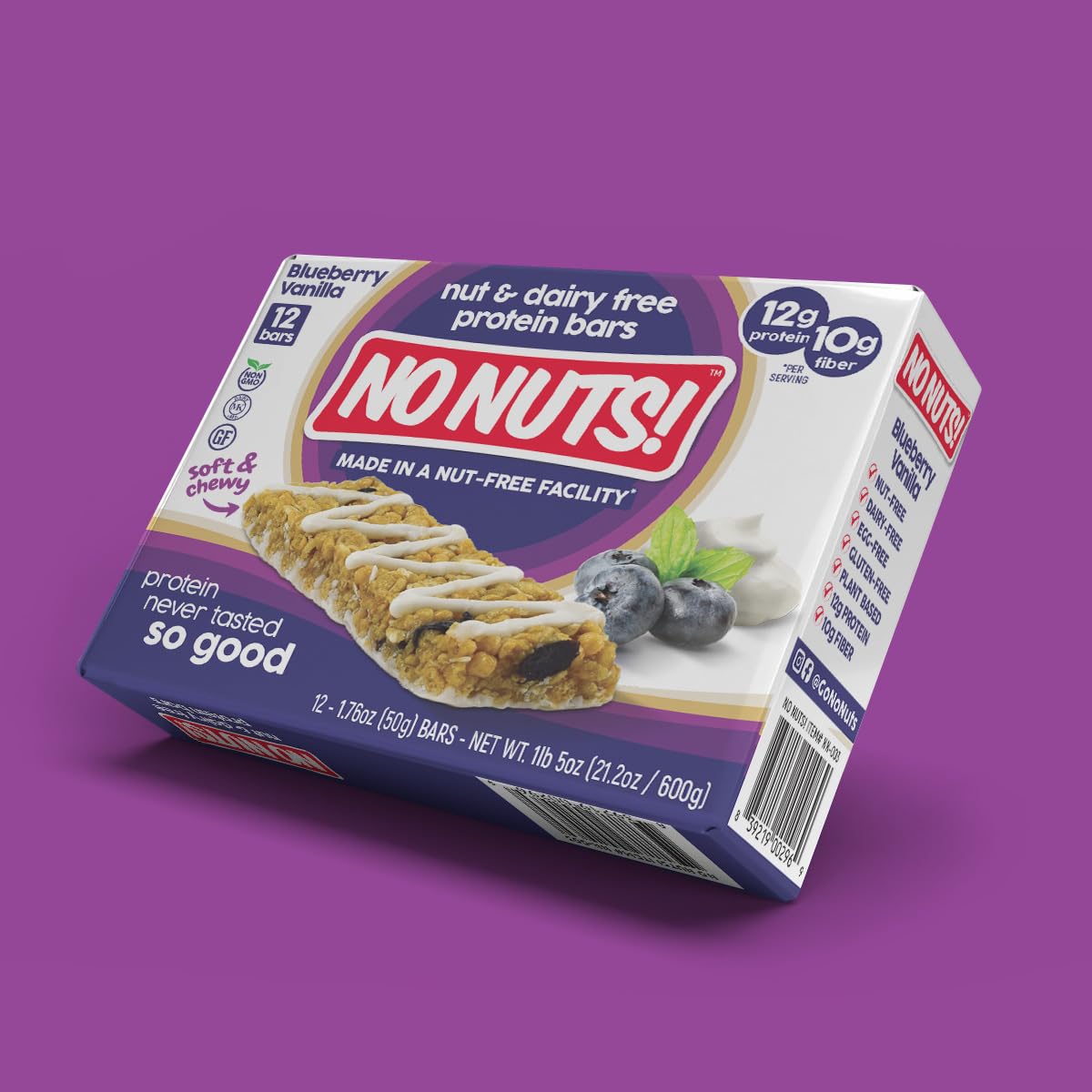 No Nuts! Blueberry & Vanilla bar on the go and desk snack option
