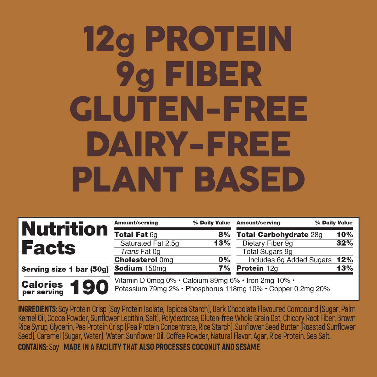No Nuts Caramel Mocha bar in lunchbox for school or after