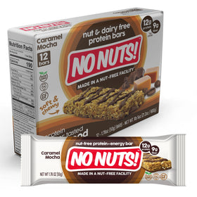No Nuts Caramel Mocha bar pack shown for on the go energy
