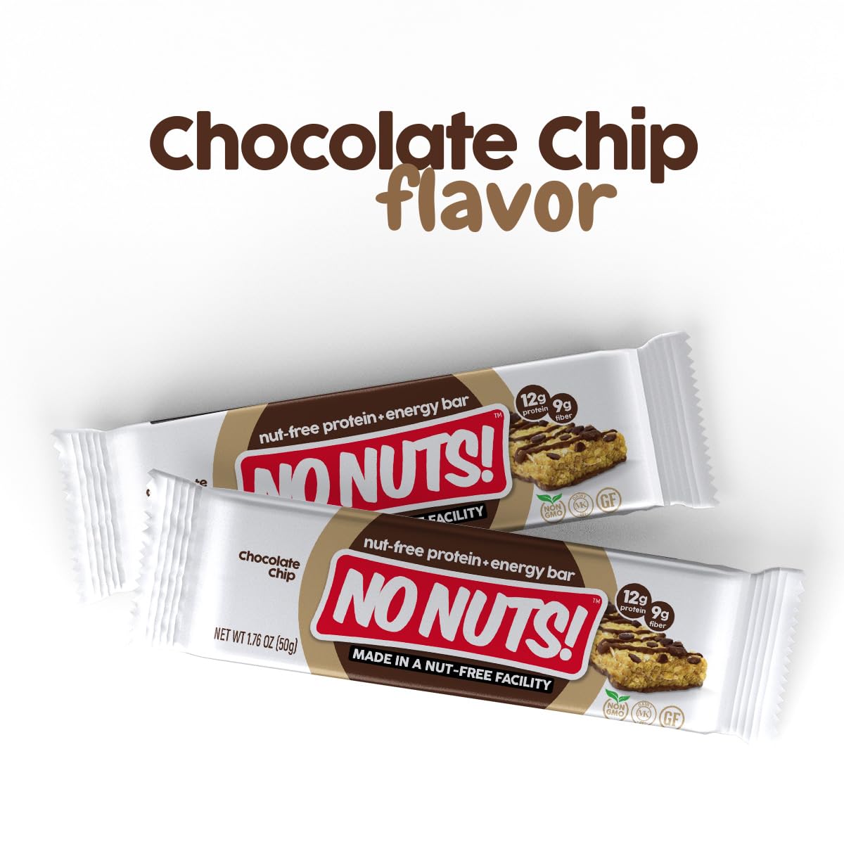 No Nuts! chocolate chip bar in hand for on-the-go snacking