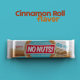 No Nuts! Cinnamon Roll bar Subscribe & Save message invites monthly flavor variety.
