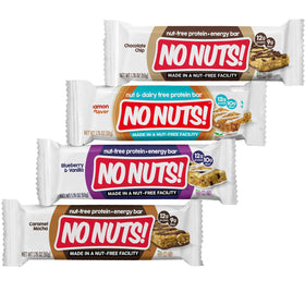 No Nuts protein bar chocolate chip close up for nut free indulgence