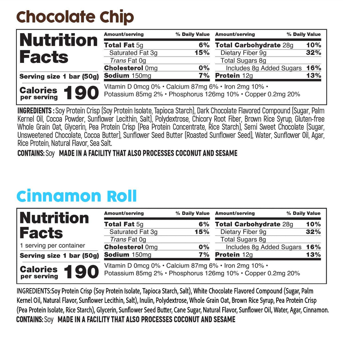 No Nuts ingredients close up showing organic kosher non GMO formula