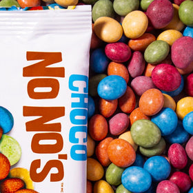 No Whey! Foods Choco No No's 4-pack packaging, convenient on-the-go treat