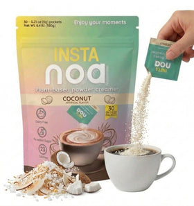 NOA coconut powder creamer packets add dairy-free creaminess to coffee