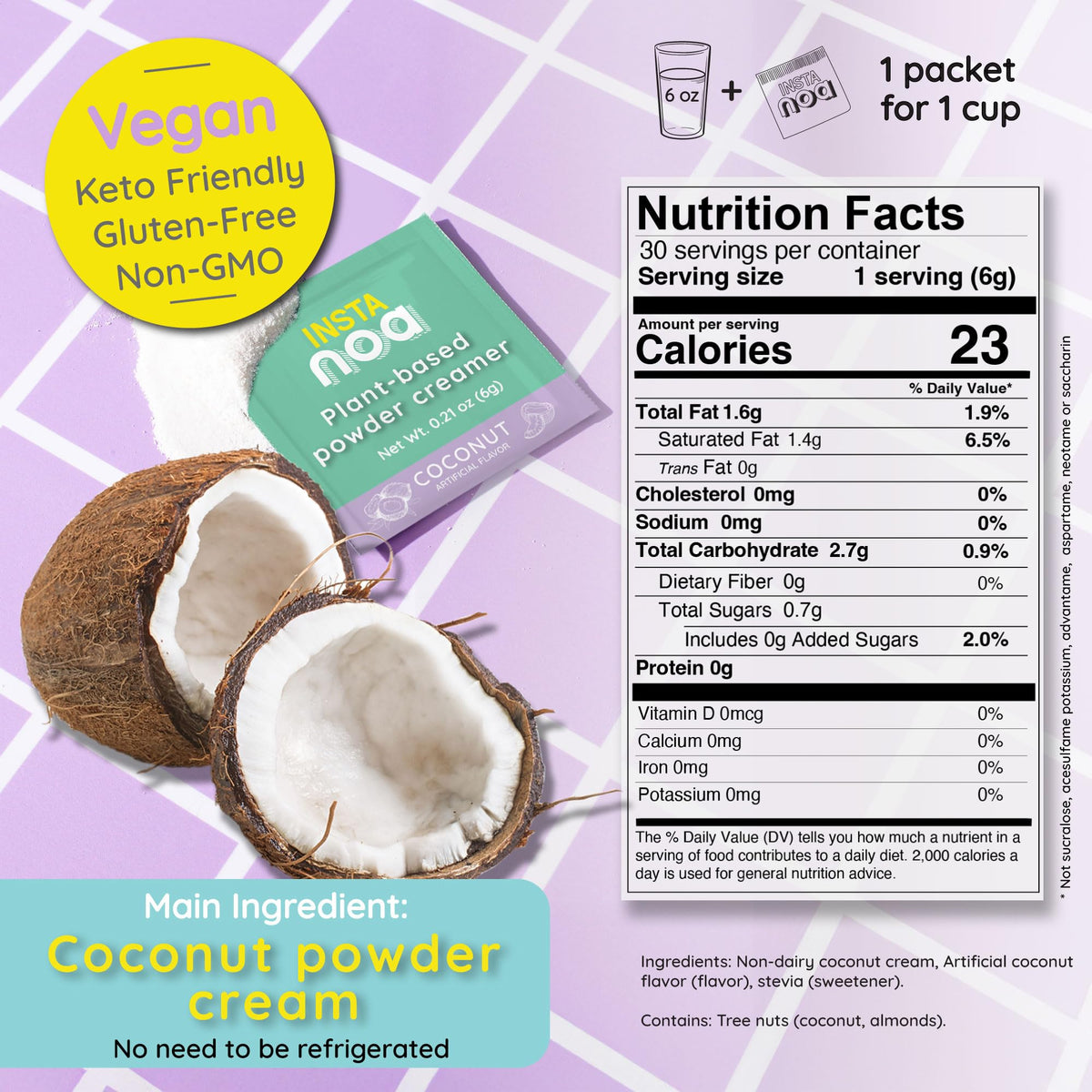 NOA coconut pour demonstrates silky texture in beverages