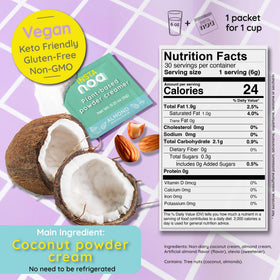 NOA Powder Coffee Creamer sachet-open demonstrates convenient single-serve on-the-go