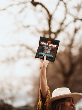 Noble Jerky Original gym bag ready snack after workouts.