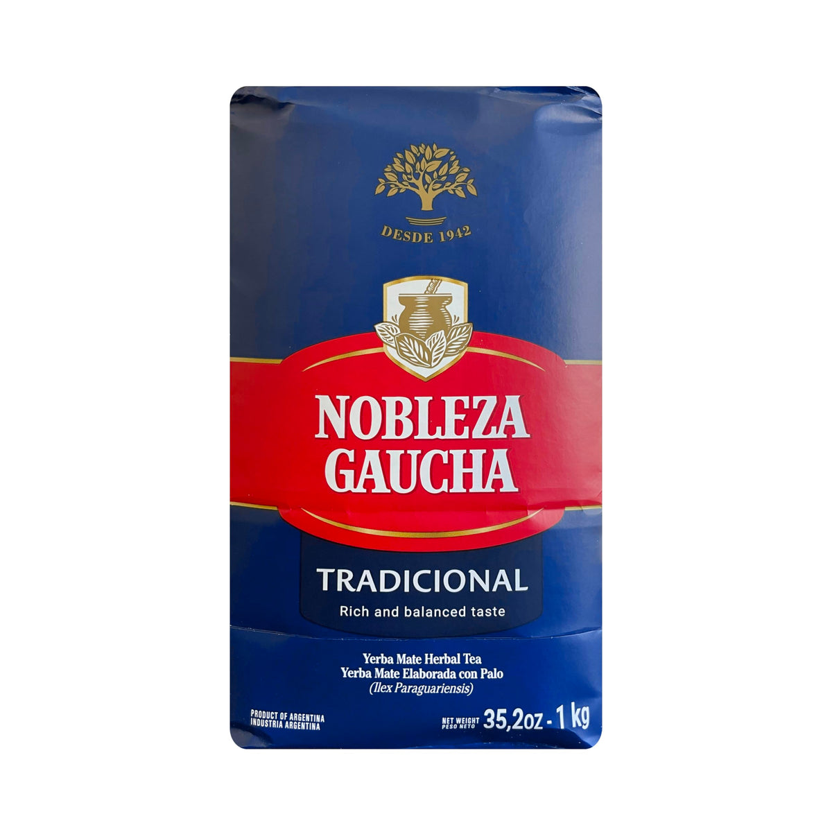 Nobleza Gaucha Yerba Mate, herbal notes evoke traditional South American experience.