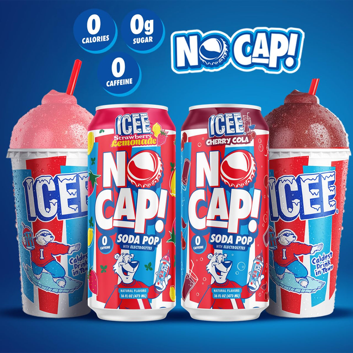 NO CAP! Soda Pop Strawberry Lemonade can ideal for on-the-go hydration with bold fruit flavor.