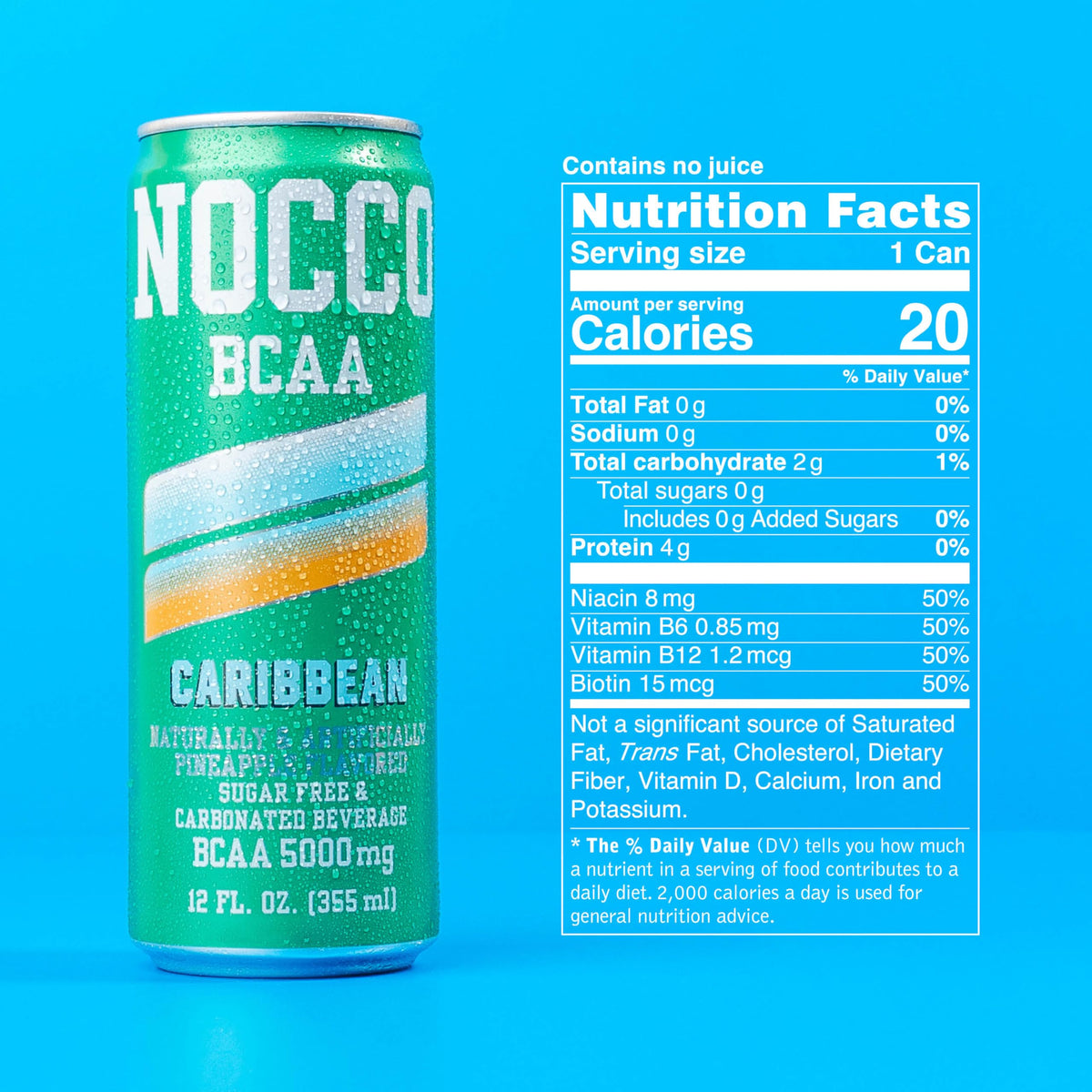 Vegan and gluten-free NOCCO BCAA option in fridge.
