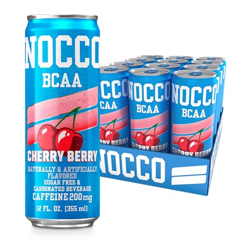 NOCCO BCAA Cherry Berry can, energizing on-the-go energy
