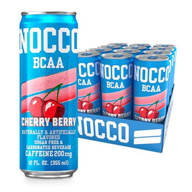 NOCCO BCAA Cherry Berry can, energizing on-the-go energy