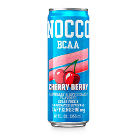 12-pack NOCCO BCAA Cherry Berry front package, convenient multi-pack