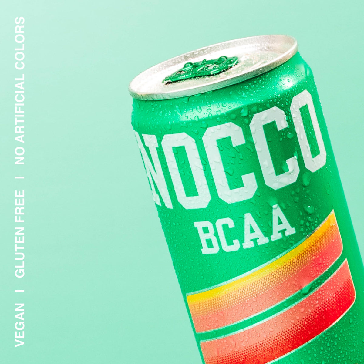 NOCCO Peachango BCAA ingredient label shows 5000 mg BCAA content