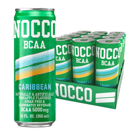 NOCCO Caribbean Pineapple BCAA can shown for post-workout refreshment.