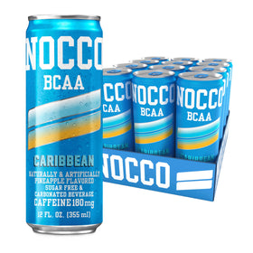 NOCCO Caribbean Pineapple can for sugar-free energy on the go.