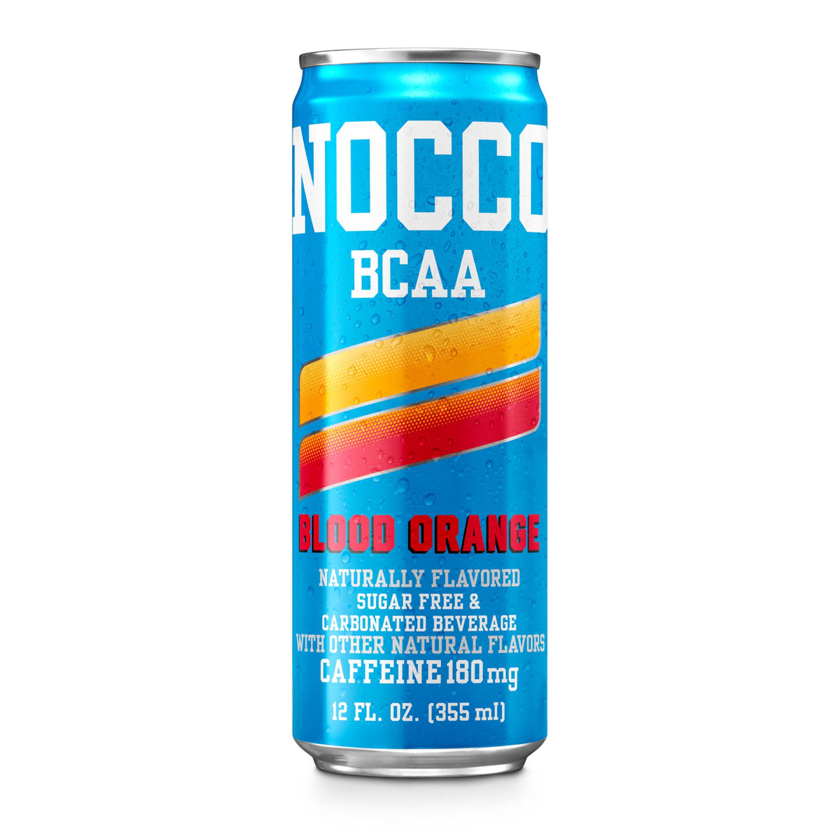 NOCCO Zero Sugar Blood Orange cans shown for on-the-go energy.