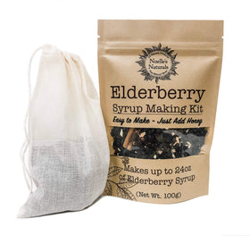 Noelle's Naturals brew bag for easy straining during elderberry syrup prep