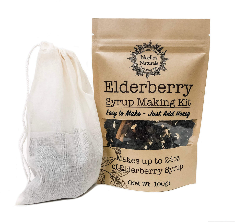 Noelle's Naturals brew bag for easy straining during elderberry syrup prep