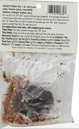 NOH Hawaiian Poke Mix highlights Ogo seaweed and Hawaiian salt for island flavor.