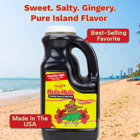 Grilling with NOH Hula-Hula sauce to add sweet ginger Hawaiian flavor.