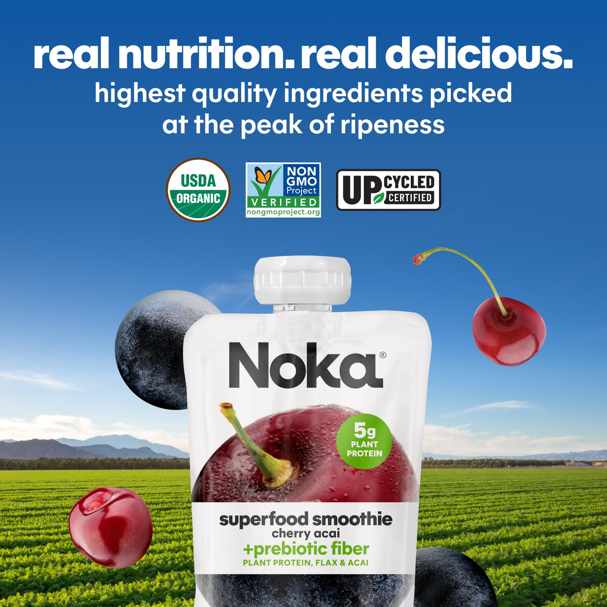 NOKA kids and adults enjoying a snack time moment with a convenient pouch