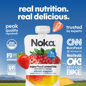 NOKA portable smoothie on-the-go pouch for travel or work