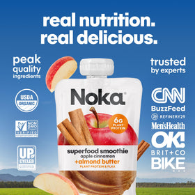 NOKA Room-temperature snack pouch stays ready anytime.