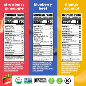 NOKA smoothie pouch Cherry Acai with quick energy in busy days