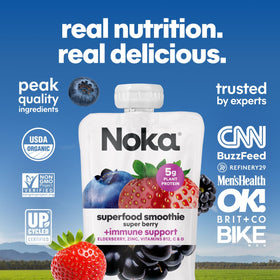 NOKA Superberry pouch ready-to-drink convenience.