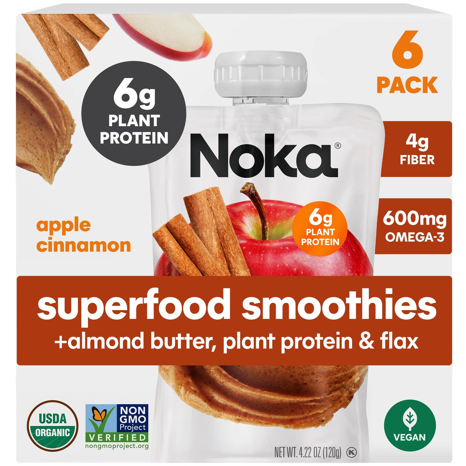 NOKA Superfood smoothie pouch for on-the-go snacks with plant protein.