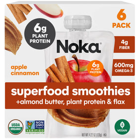 NOKA Superfood smoothie pouch for on-the-go snacks with plant protein.