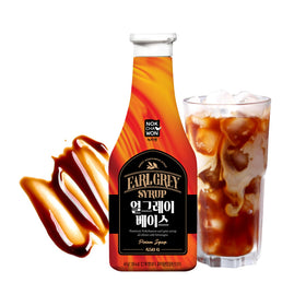 Nokchawon Earl Grey Tea Syrup bottle on kitchen counter for easy at-home cafe drinks