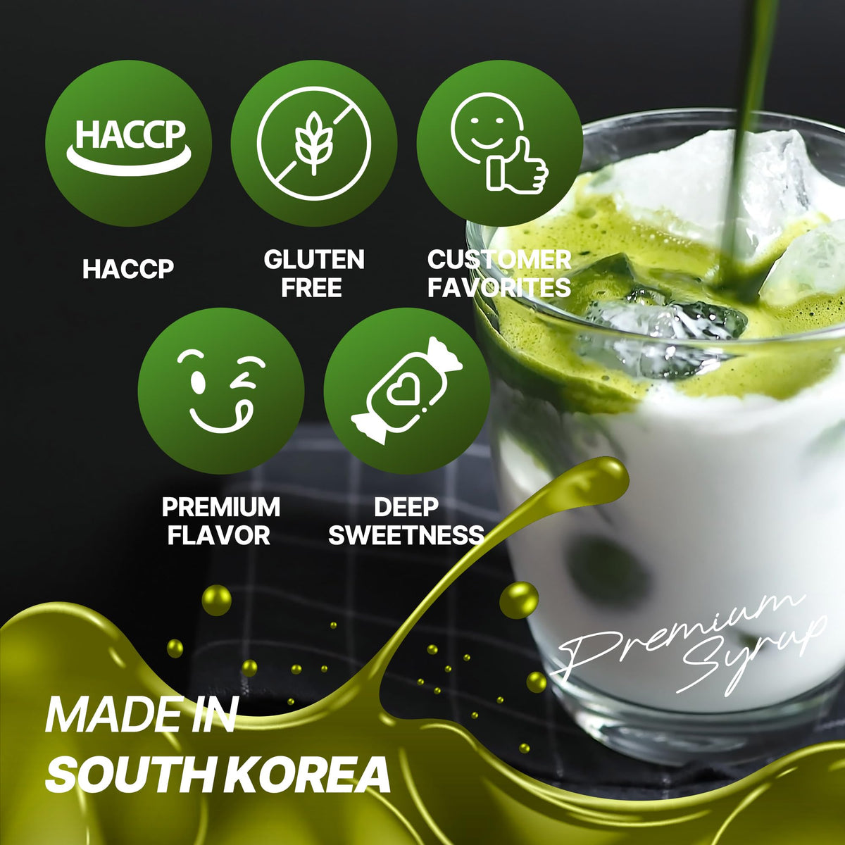 Nokchawon Smoothie Matcha Syrup enhances shakes with subtle matcha sweetness.