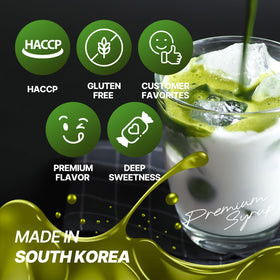 Nokchawon Smoothie Matcha Syrup enhances shakes with subtle matcha sweetness.