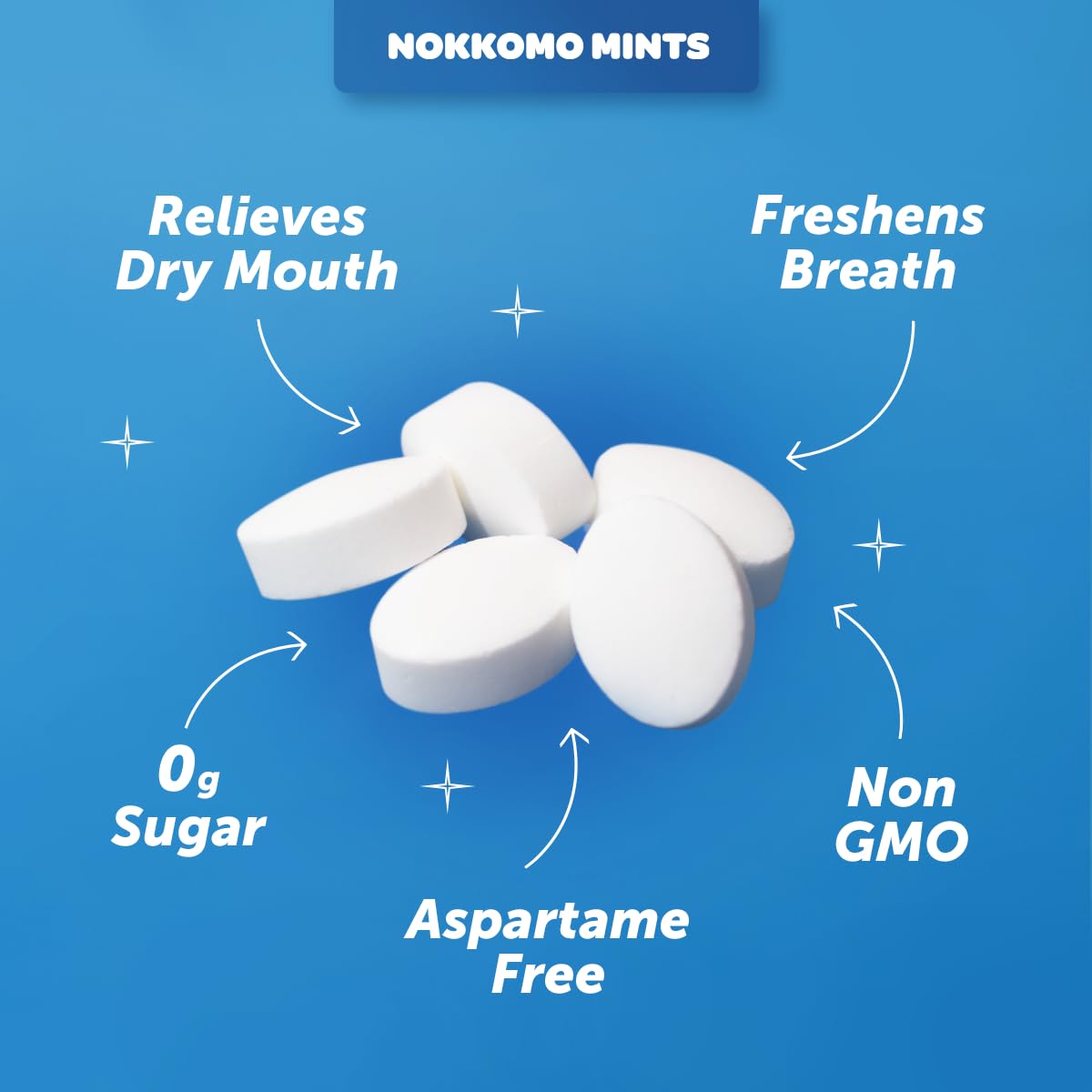 Nokkomo Mints bottles close-up showing four-pocket design for portability