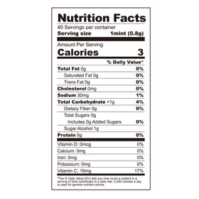 Nokkomo ingredients and sugar-free notes for a clean label