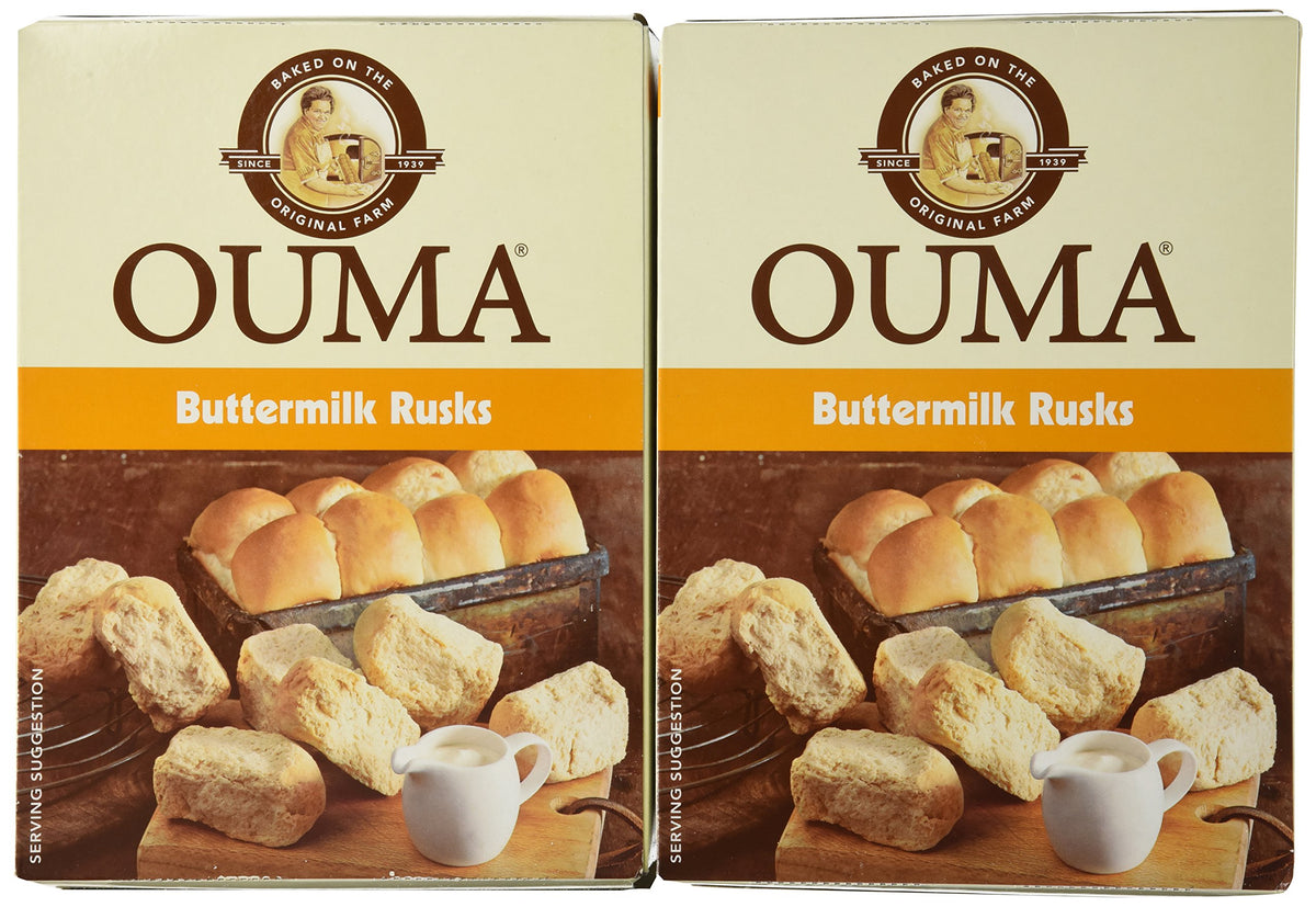 Nola Ouma Buttermilk Rusks 2-pack packshot, ideal for dunking in coffee
