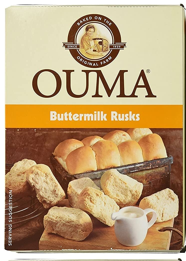 Nola Ouma Buttermilk Rusks 500g pack front view for dipping with tea or coffee