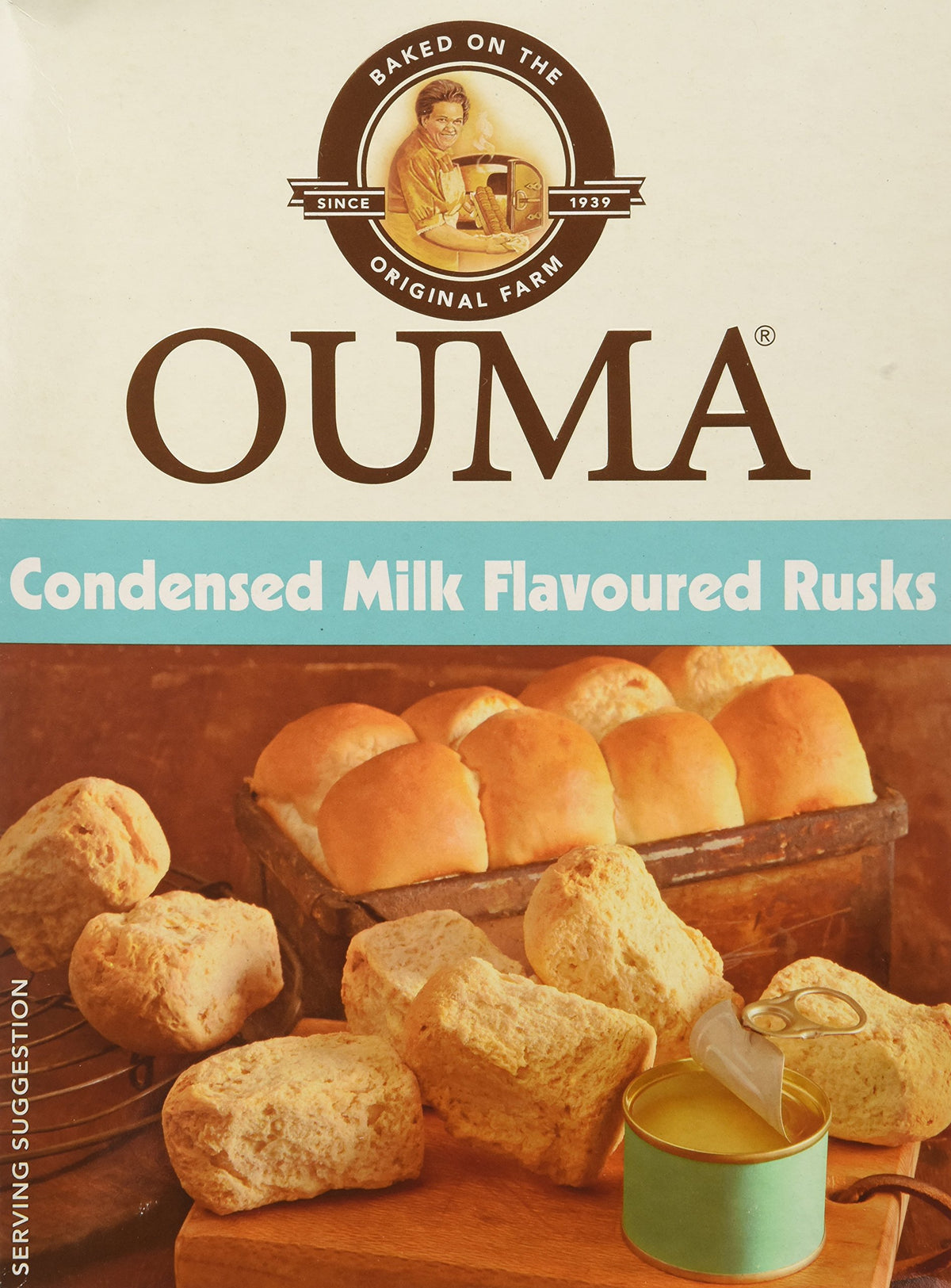 Nola Ouma Condensed Milk Rusks in a 2-pack, ideal for dunking with coffee or tea.