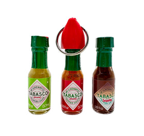 Nomad Enterprises hot sauce keychain original red bottle for on-the-go flavor.