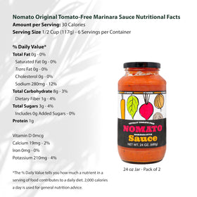 Nomato Original ingredients close-up, highlights root vegetables and aroma