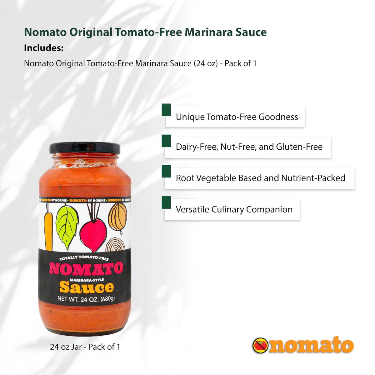 Savory Nomato Original tomato-free marinara pasta dish ready to serve