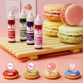 Nomeca coloring on fondant and buttercream yields vivid shade stability through baking