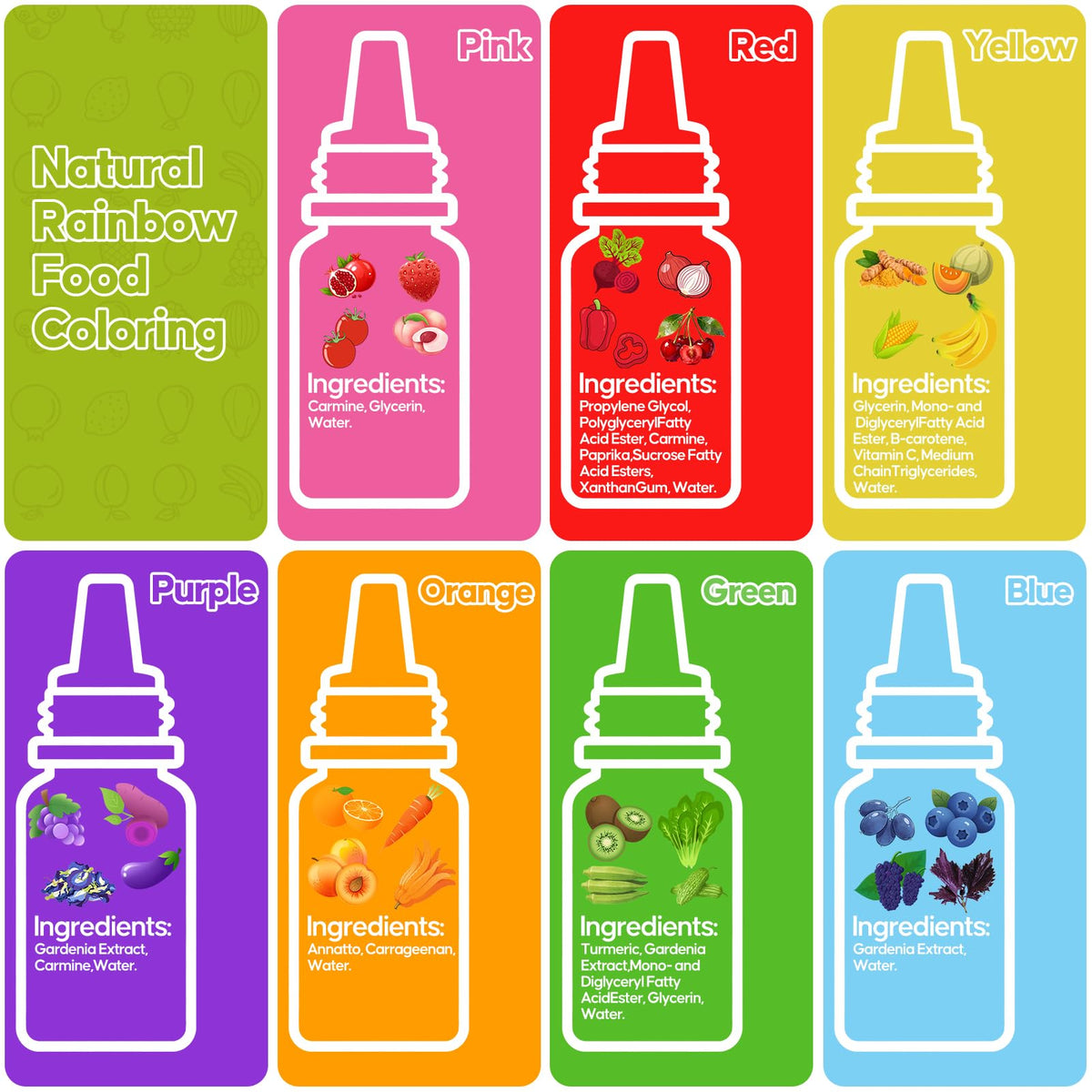 Nomeca dye-free liquid coloring for vibrant baking without artificial dyes