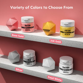 Nomeca Luster Dust on chocolate for edible metallic decoration