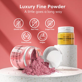 Nomeca Luster Dust fondant decorating for precise shimmering accents