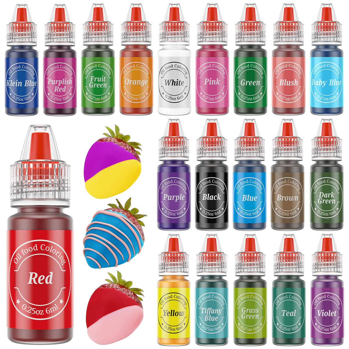 Nomeca oil-based coloring set delivers vibrant chocolate colors.