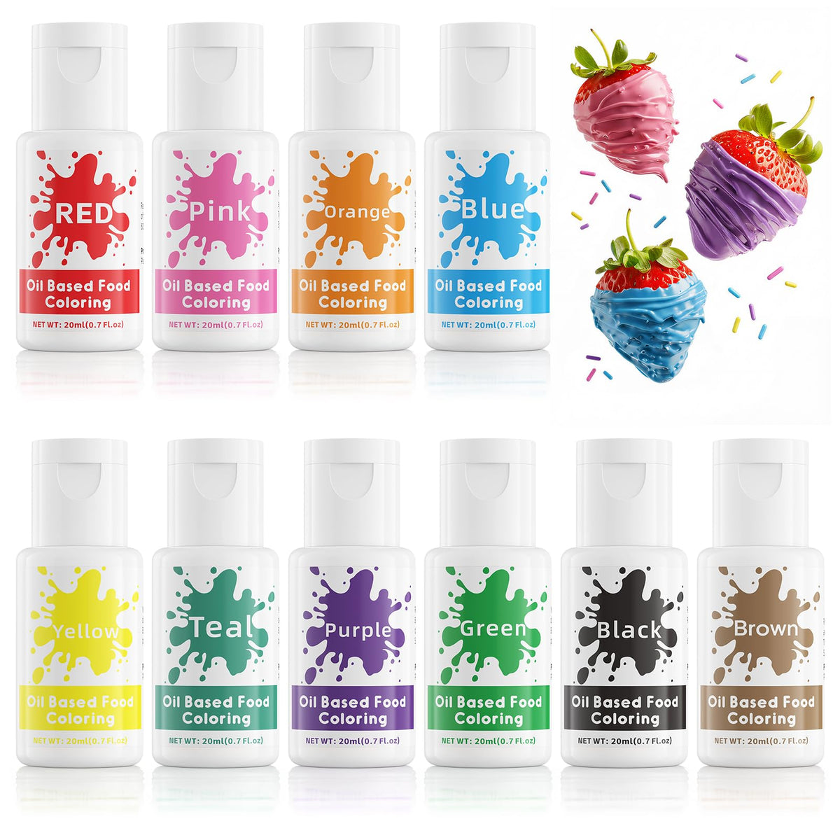 Nomeca oil-based coloring red bottle for chocolate decorating with vivid lasting color